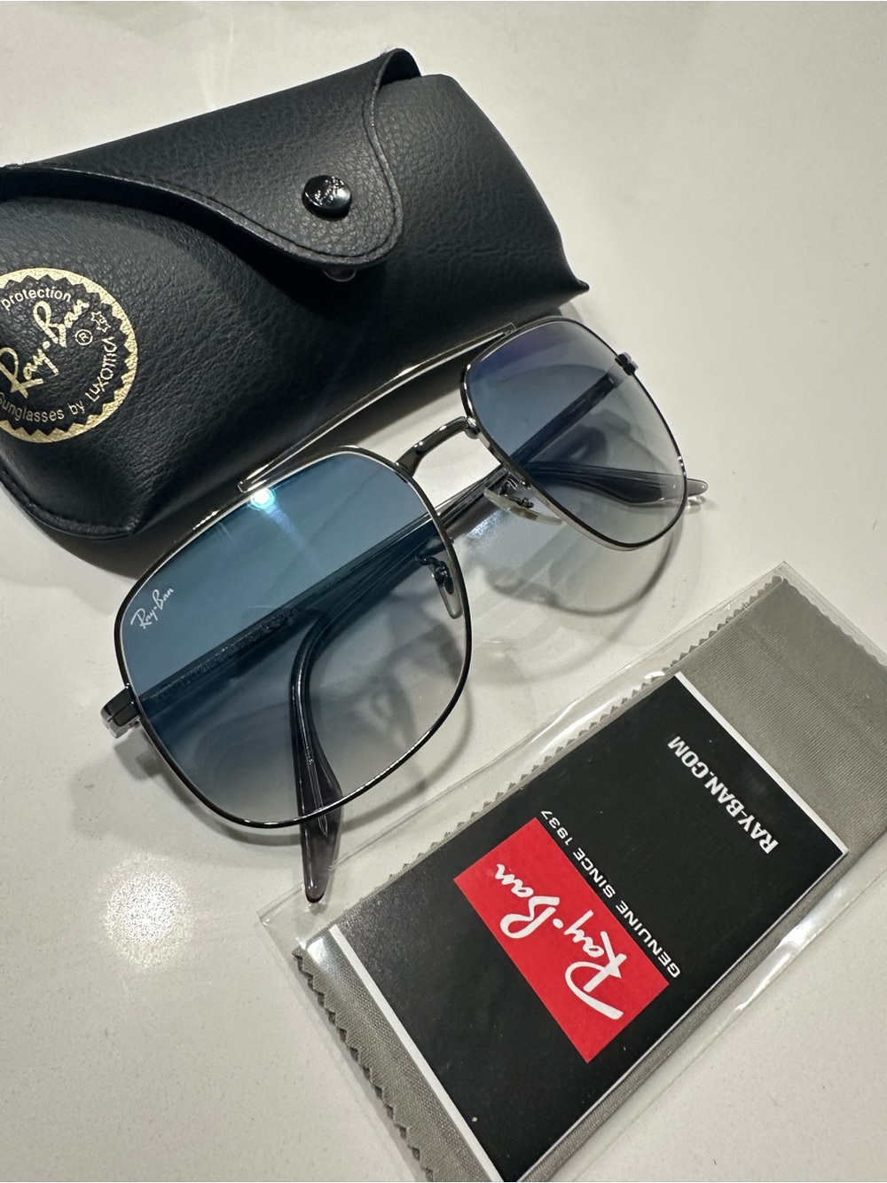 Ray-Ban RB 3699 gunmetal clear gradient blue 59-18-145 sunglasses